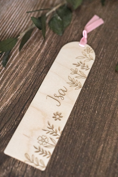 Lesezeichen flower  -personalisiert-